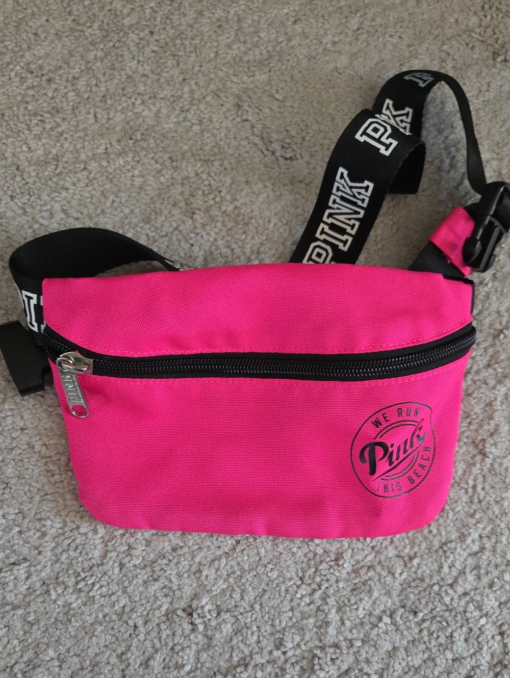 PINK Victoria's Secret Hot Pink Logo Fanny Pack
